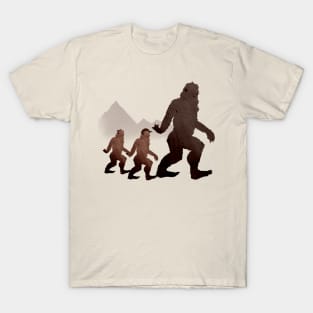 Bigfoot and the Family on Hike T-Shirt